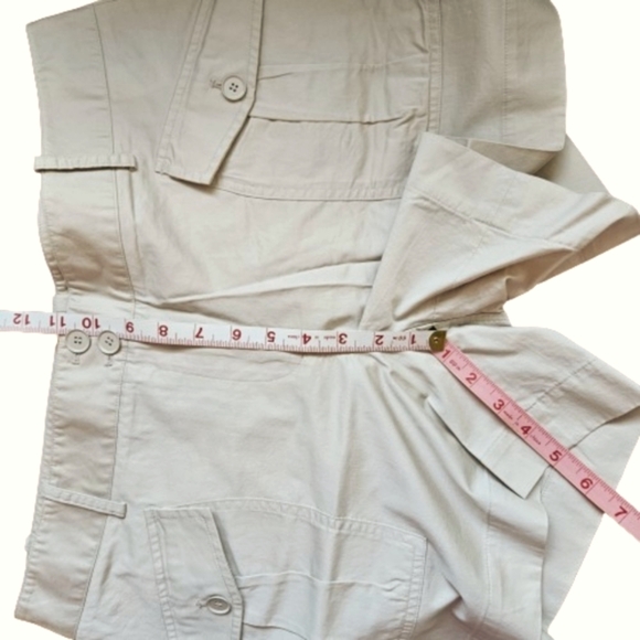 Talbots shorts mid rise with sash belt 4 flapped pockets size 14 - Picture 12 of 13